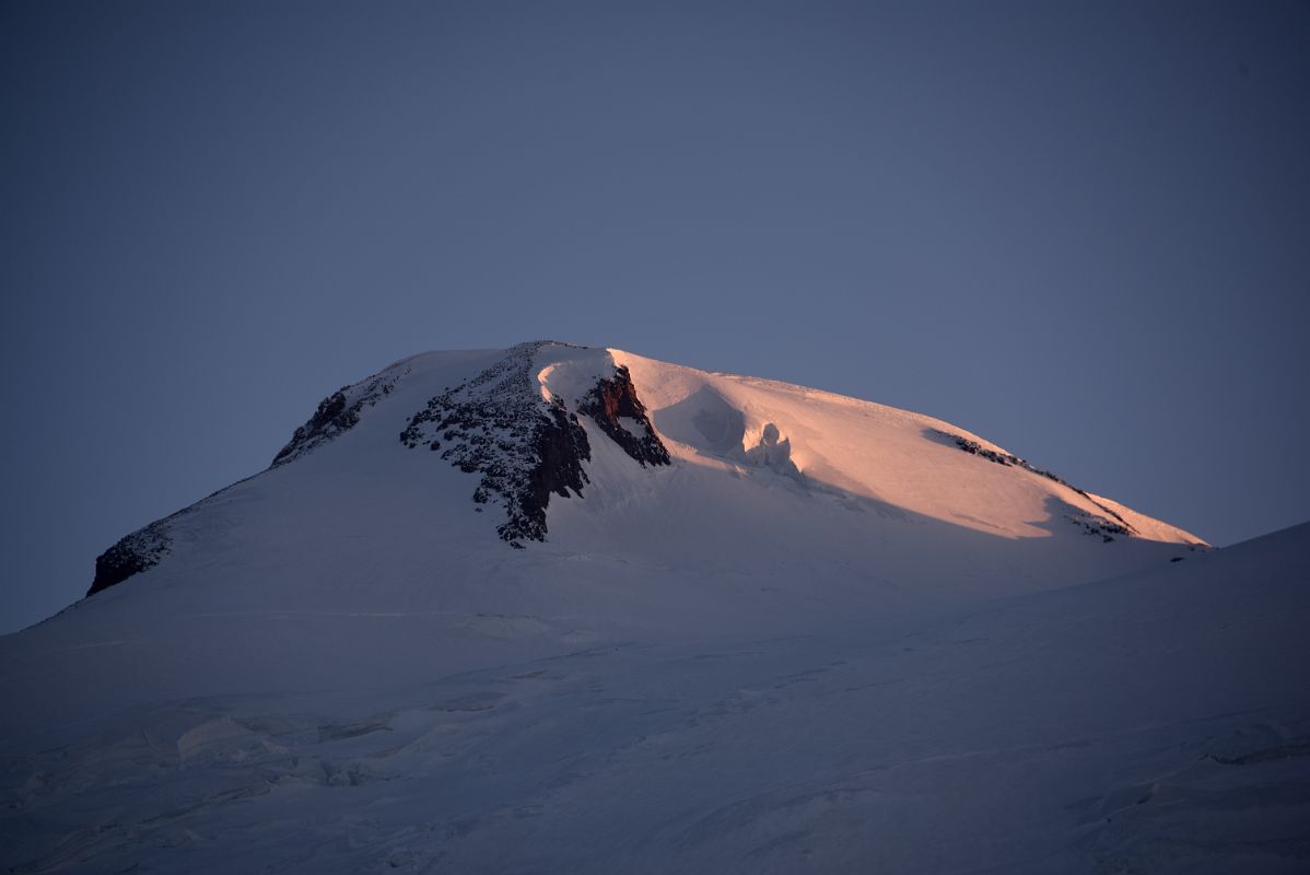 09B Sunrise On Mount Elbrus West Summit From Garabashi Camp On Mount Elbrus Climb